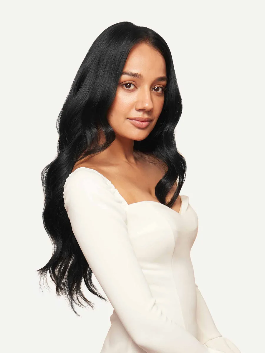 Tape-In Echthaar Extensions – Unani Noir · 1A